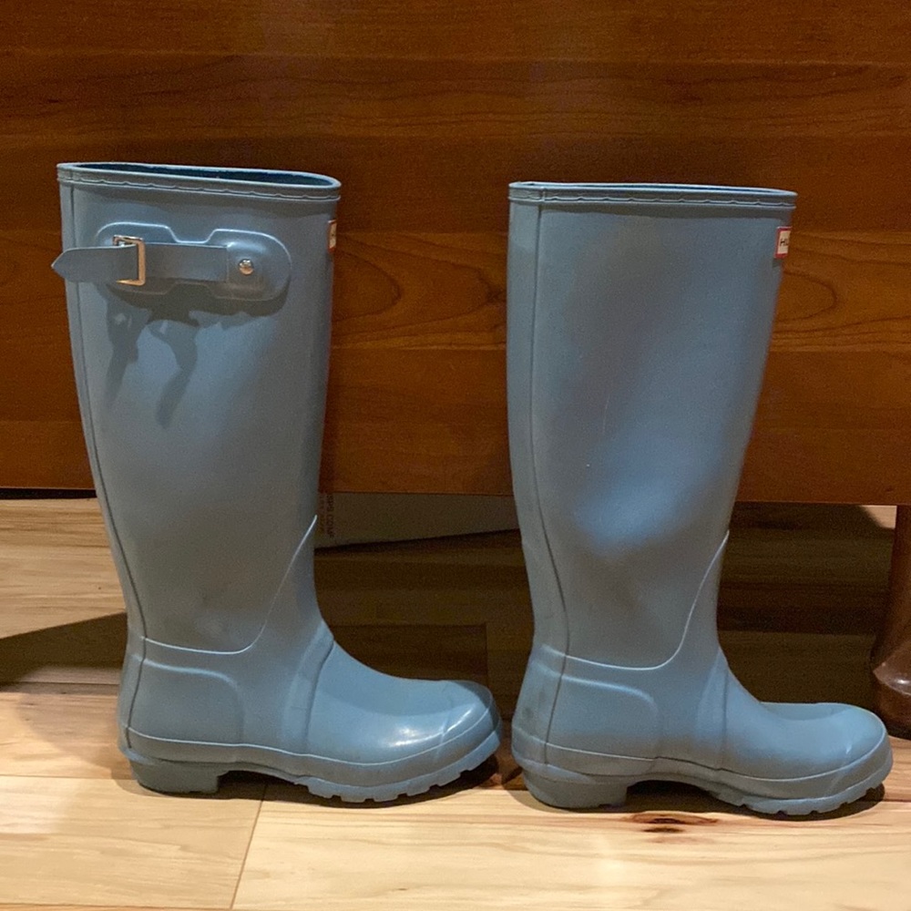Hunter tall winter/rain boots, blue